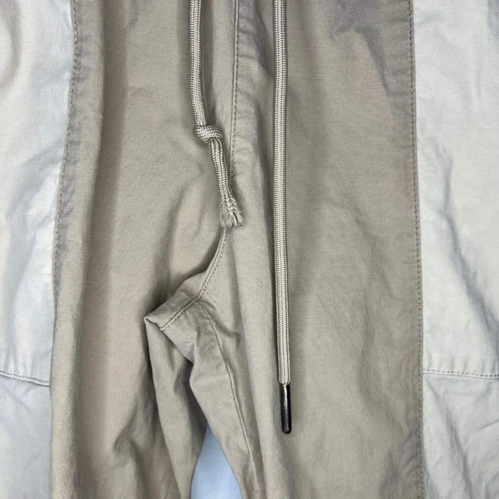 PacSun Mens Cargo Jogger Pants Tan‎ Beige Colorblock Utility Techwear Size M - Picture 4 of 7